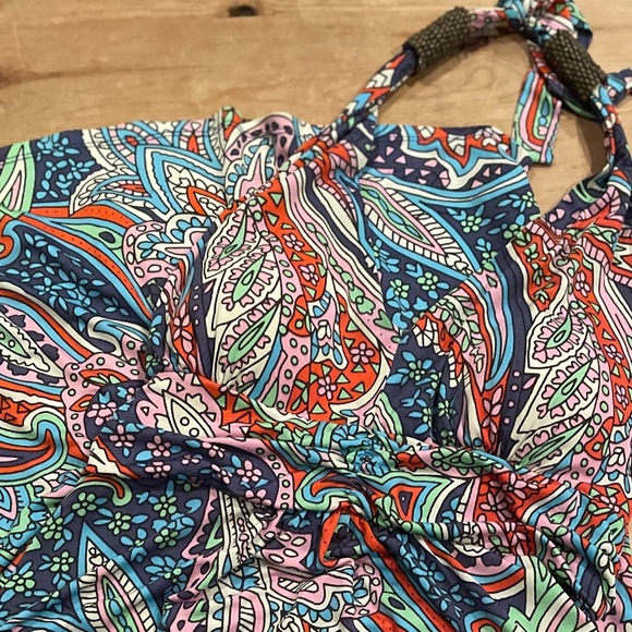 Talia Colorful Beaded Hippie Halter Dress Backless Festival Boho Coachella SM - Picture 2 of 11